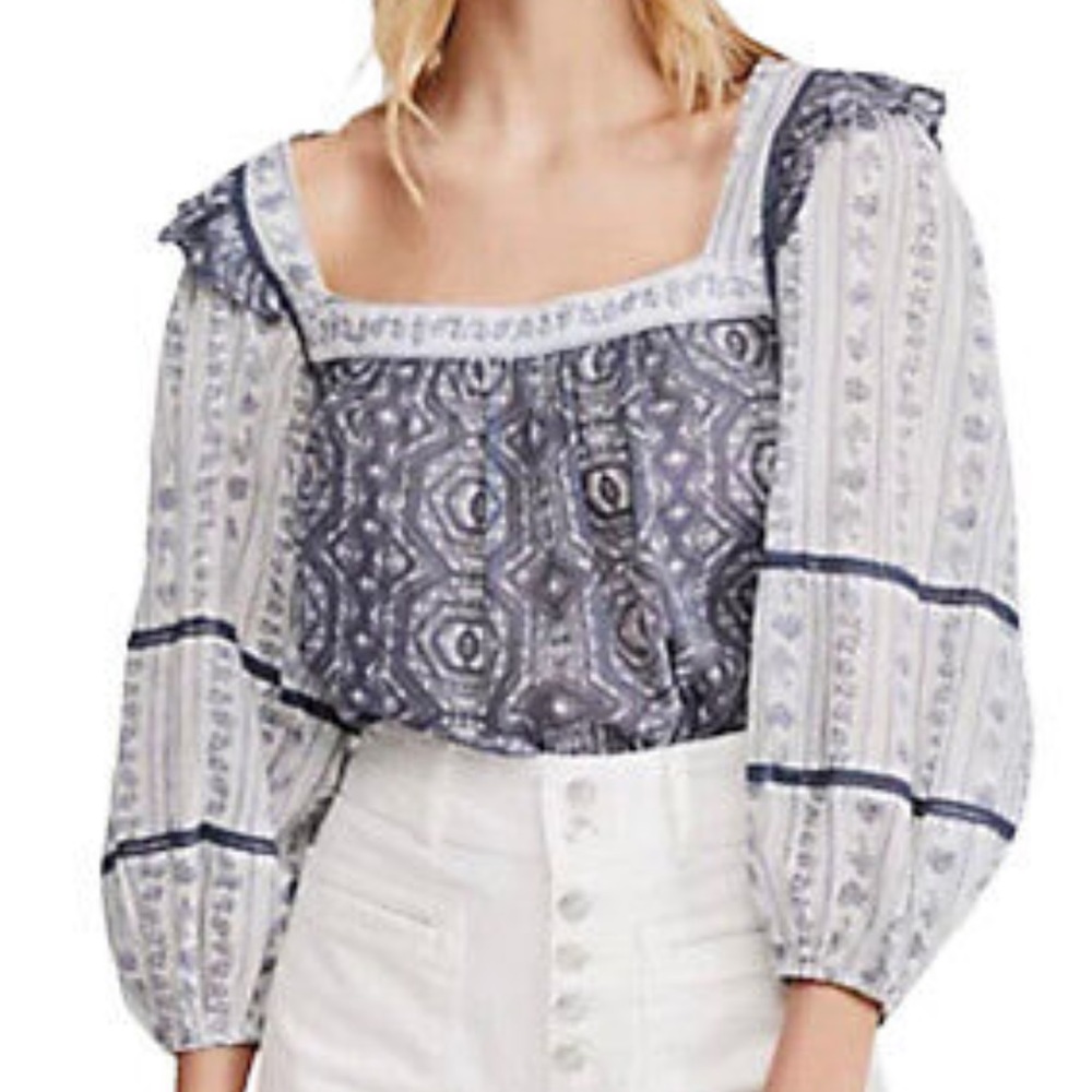 Free People Mostly Meadow Blouse